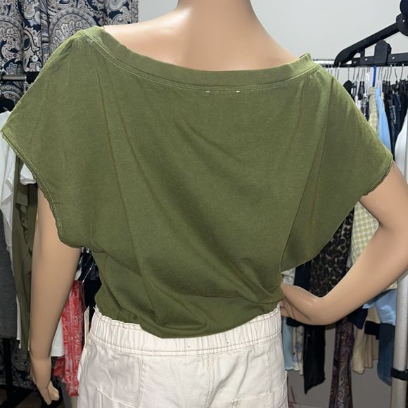 Free People Road Trip Cotton Bodysuit, Verde - Picture 5 of 12